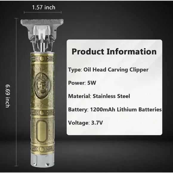 NIB NEW Kemei Buddha Cordless Hair Clippers Trimmer Shaver Clipper Cutting Beard - Picture 2 of 9